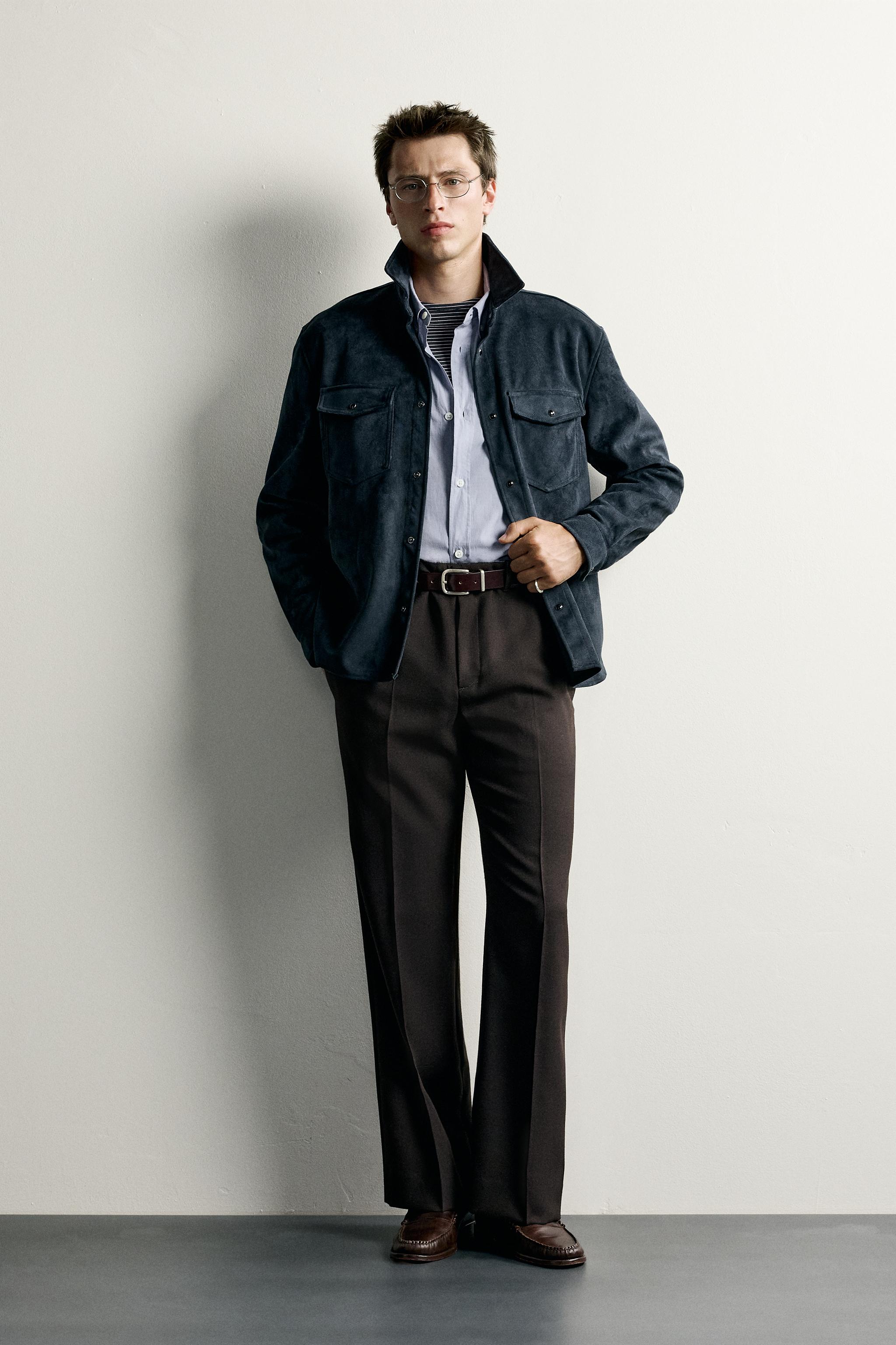 FAUX SUEDE OVERSHIRT